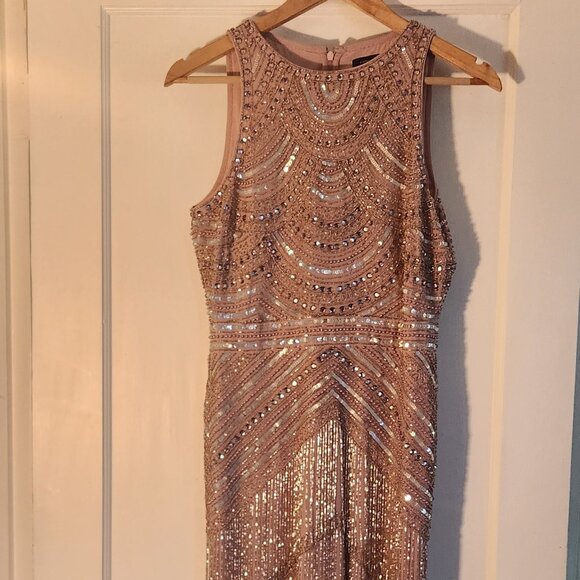 Stunning Karen Mille Beaded and Fringed Mini Dress - Picture 1 of 6